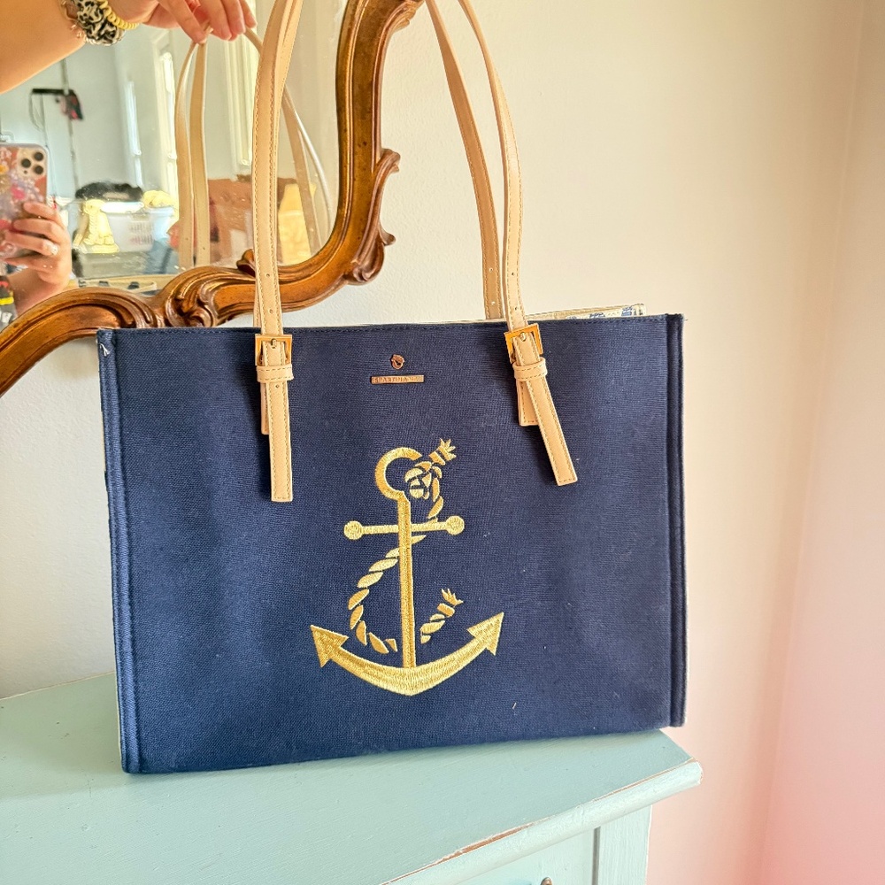 Spartina 449 Navy Blue Tote Nautical